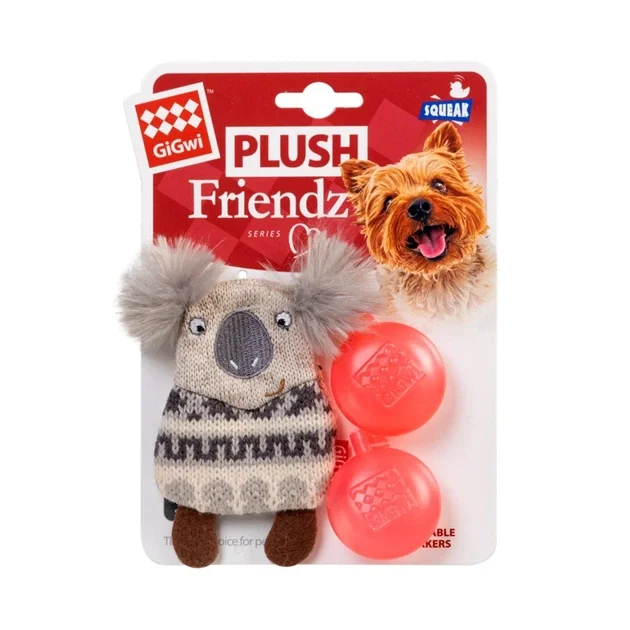 Іграшка для собак GiGwi Plush Friendz плюшева коала з пискавкою - 10 см