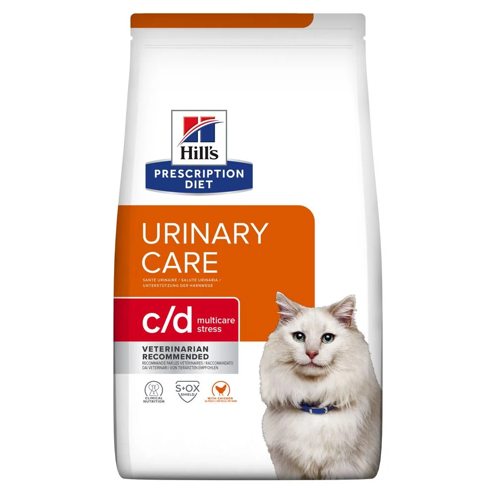 Сухий дієтичний корм Hill's PD Feline C/D Multicare Urinary Stress Chicken для зниження повторного утворення струвітних уролітів у котів - 400 г