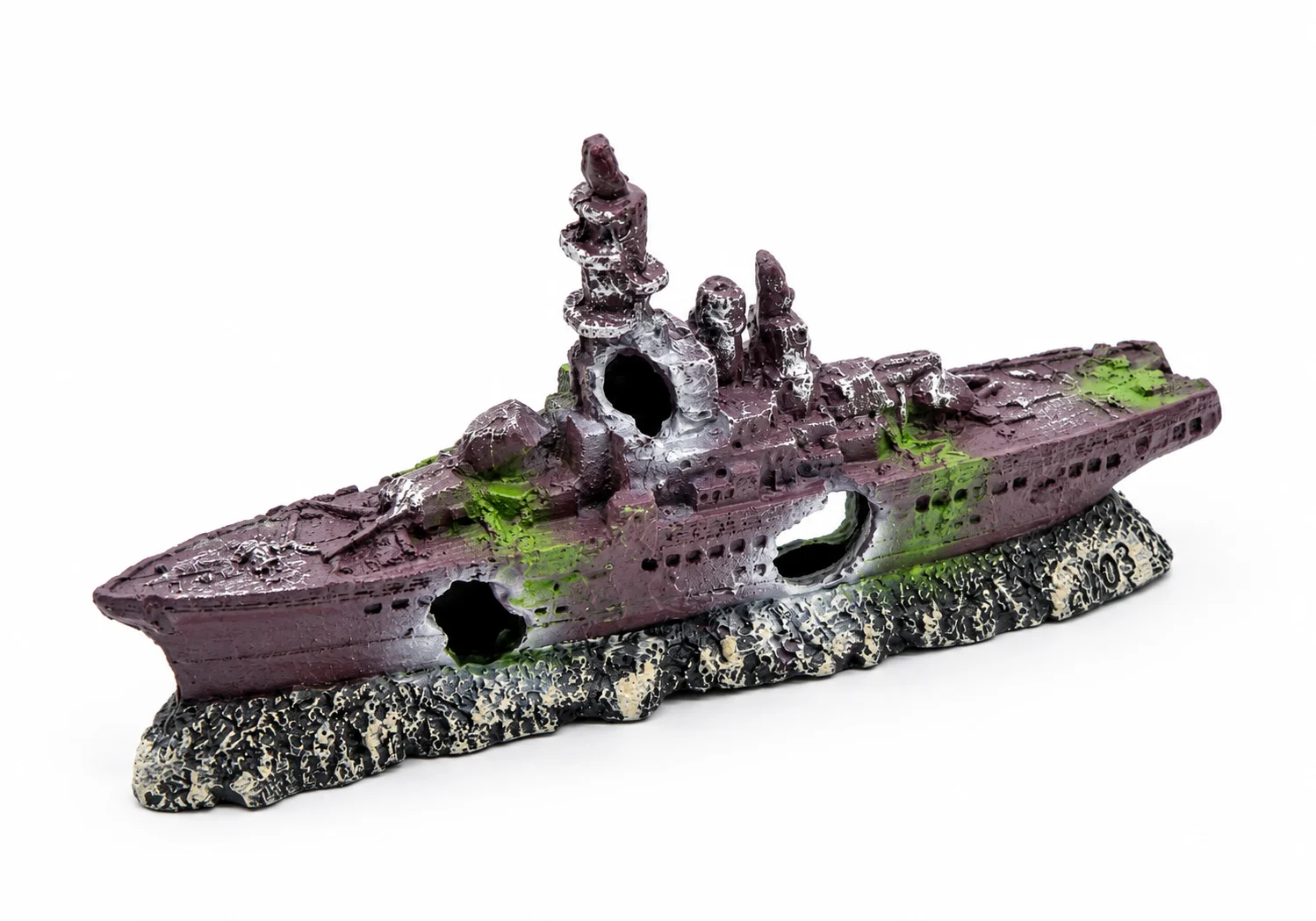 Декорація "Корабель" Фауна для акваріума, синтетична смола - 22x4x12 см