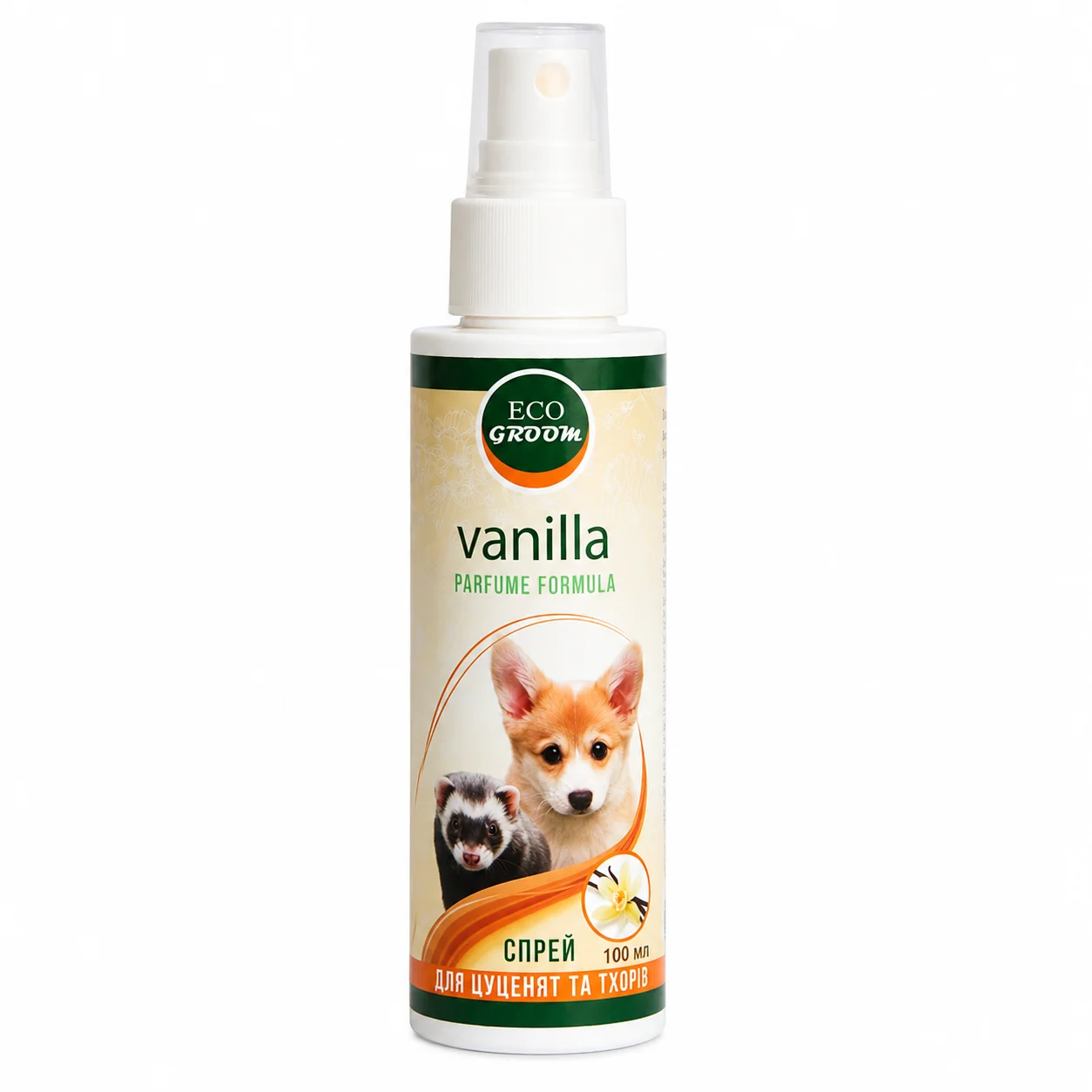 Парфумований спрей EcoGroom Vanilla для цуценят та тхорів з ароматом ванілі - 100 мл