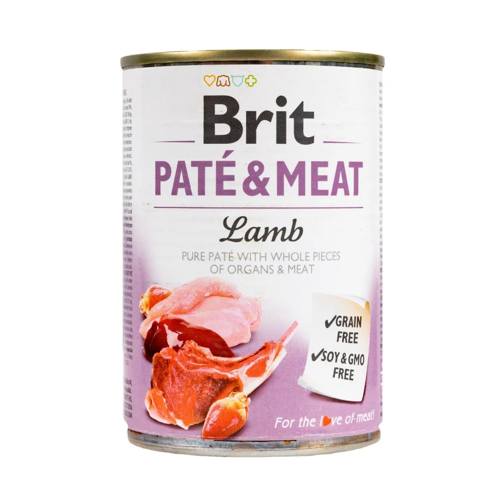 Консервований корм Brit Care Dog Pate and Meat для дорослих собак із ягням - 400 г