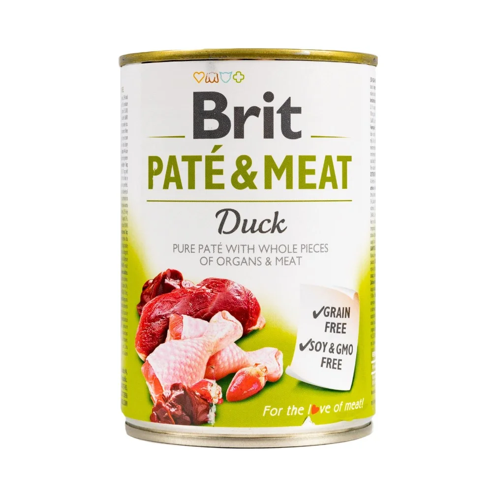 Консервований корм Brit Care Dog Pate and Meat для дорослих собак із качкою - 400 г