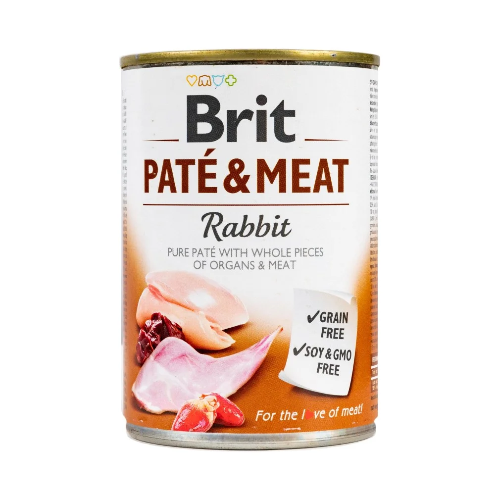 Консервований корм Brit Care Dog Pate and Meat для дорослих собак із кроликом - 400 г
