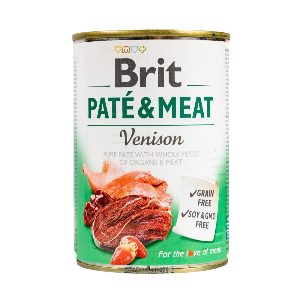 Консервований корм Brit Care Dog Pate and Meat для дорослих собак із олениною - 400 г