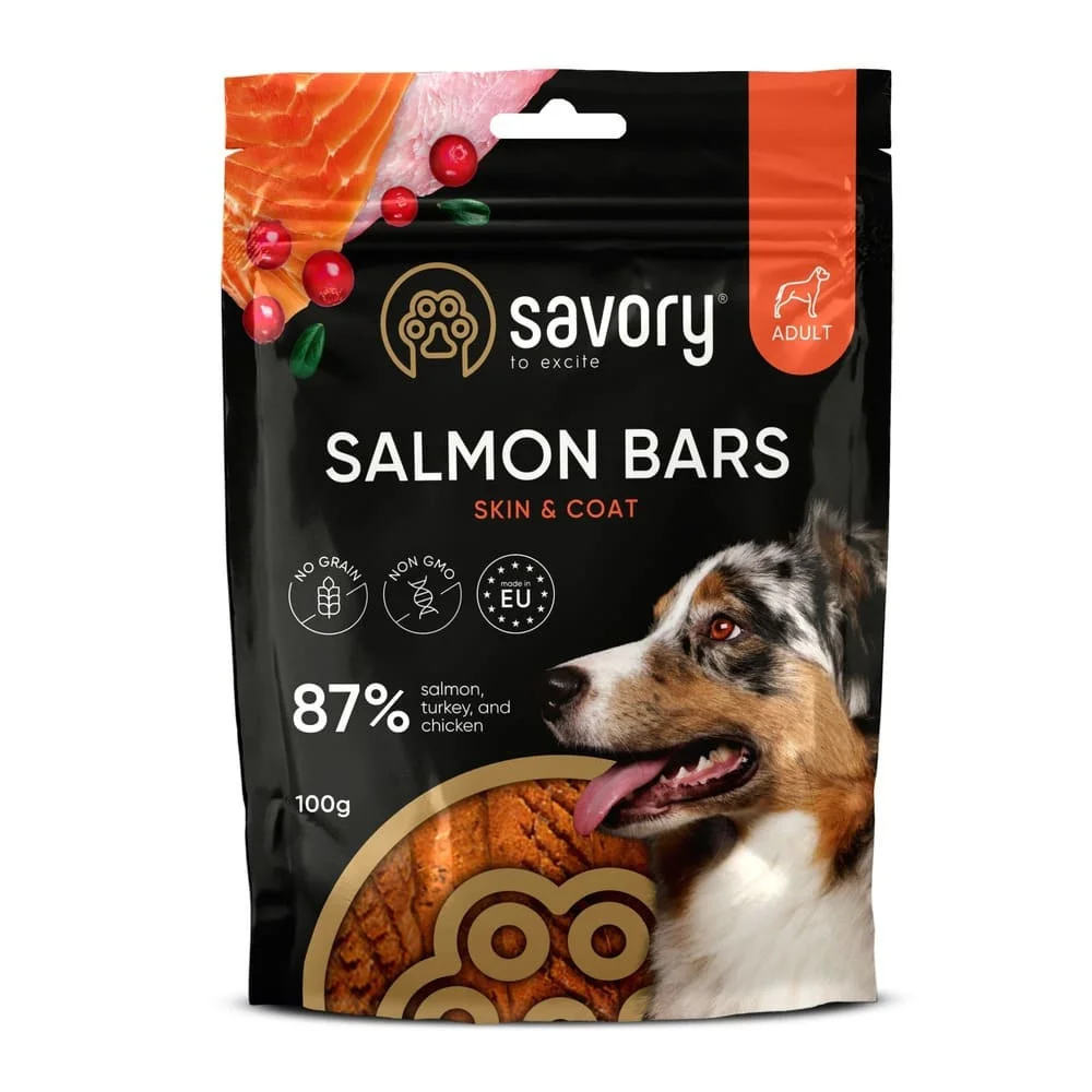 Ласощі для собак Savory Bars With Salmon батончики з лососем - 100 г