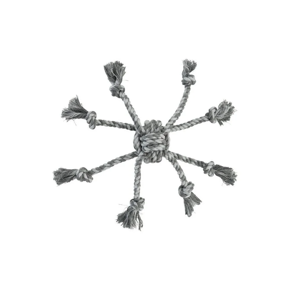 Іграшка для собак Trixie плетений мʼяч із мотузками - 44 см