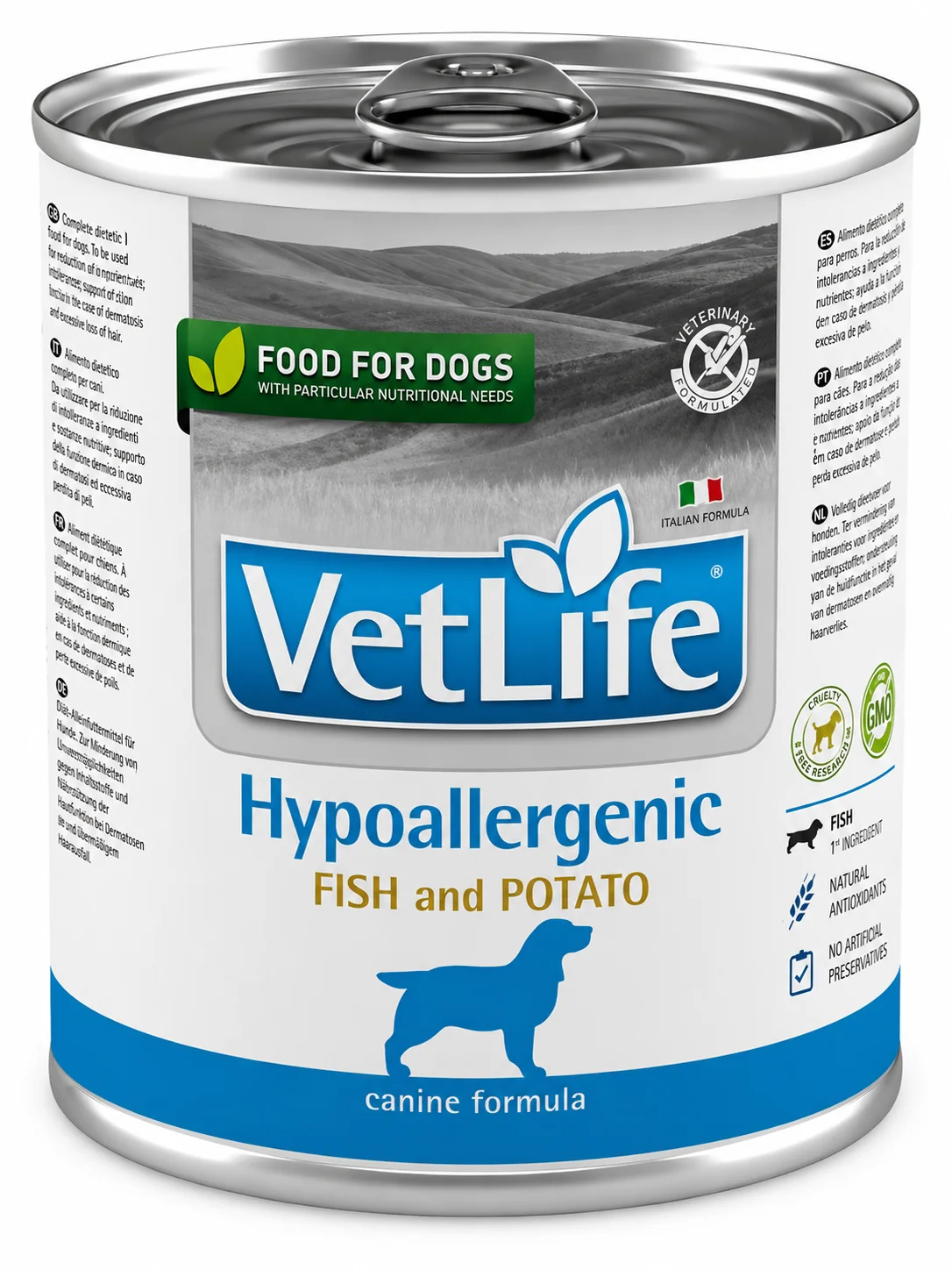 Консервований дієтичний корм Farmina Vet Life Hypoallergenic Fish&Potato для собак усіх порід при харчовій алергії - 300 г