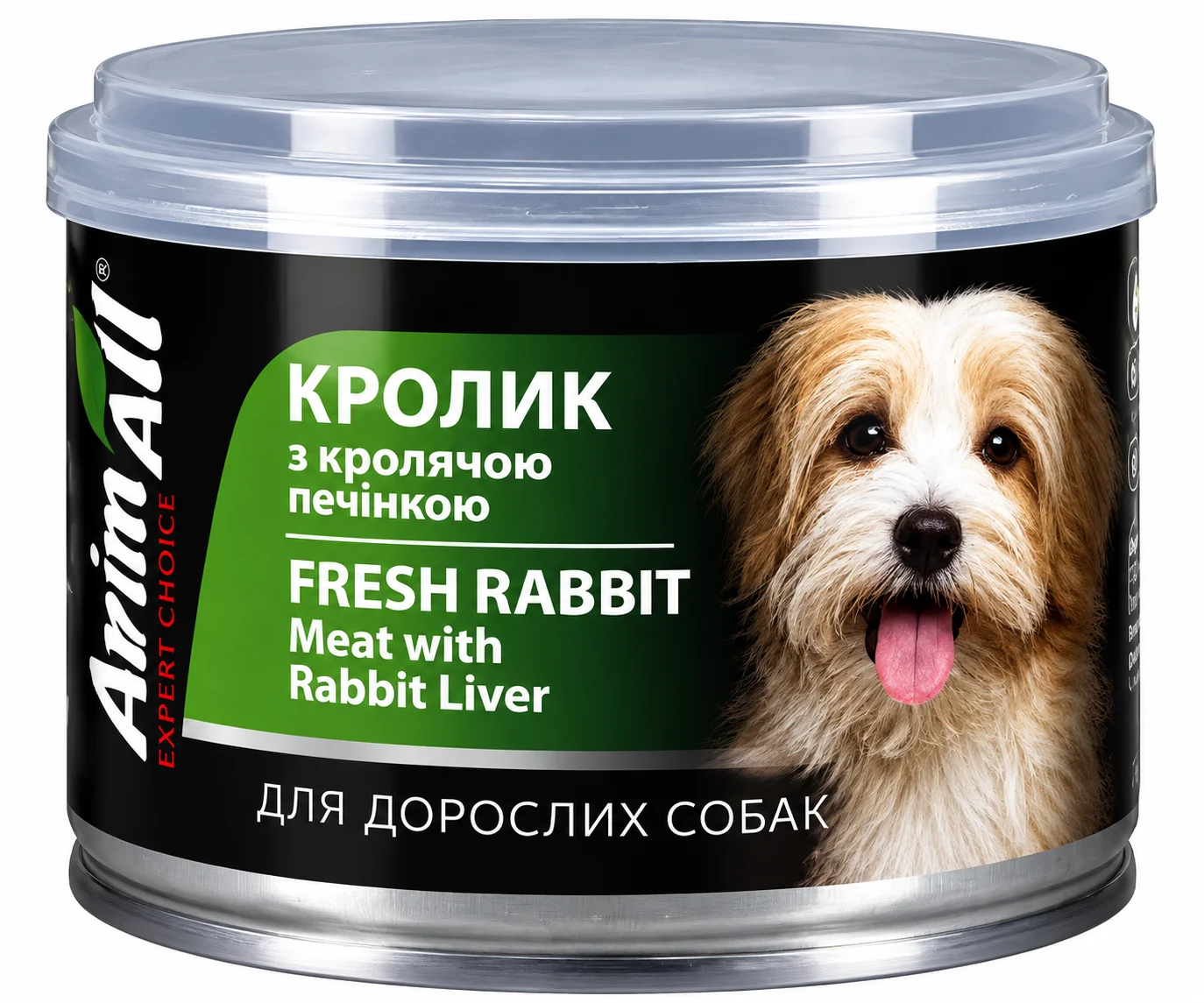 Консервований корм AnimAll Dog Fresh Rabbit для дорослих собак з кроликом та печінкою - 195 г