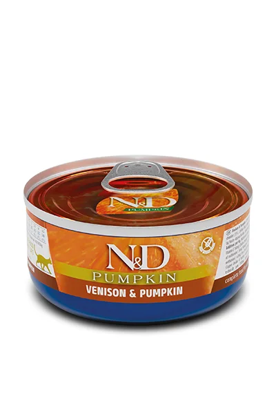 Консервований корм Farmina N&D Pumpkin Adult для дорослих котів з олениною та гарбузом - 70 г