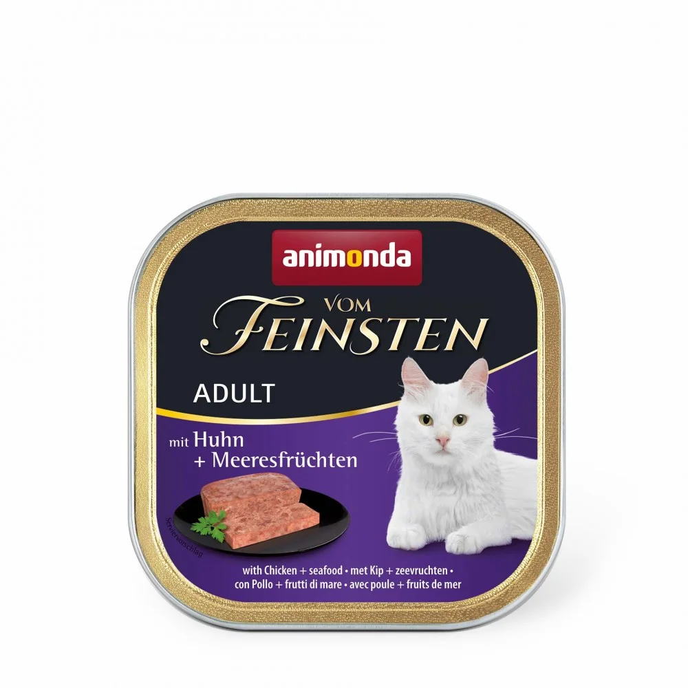 Консервований корм Animonda Vom Feinsten Adult with Chicken Seafood для дорослих котів із куркою і морепродуктами - 100 г