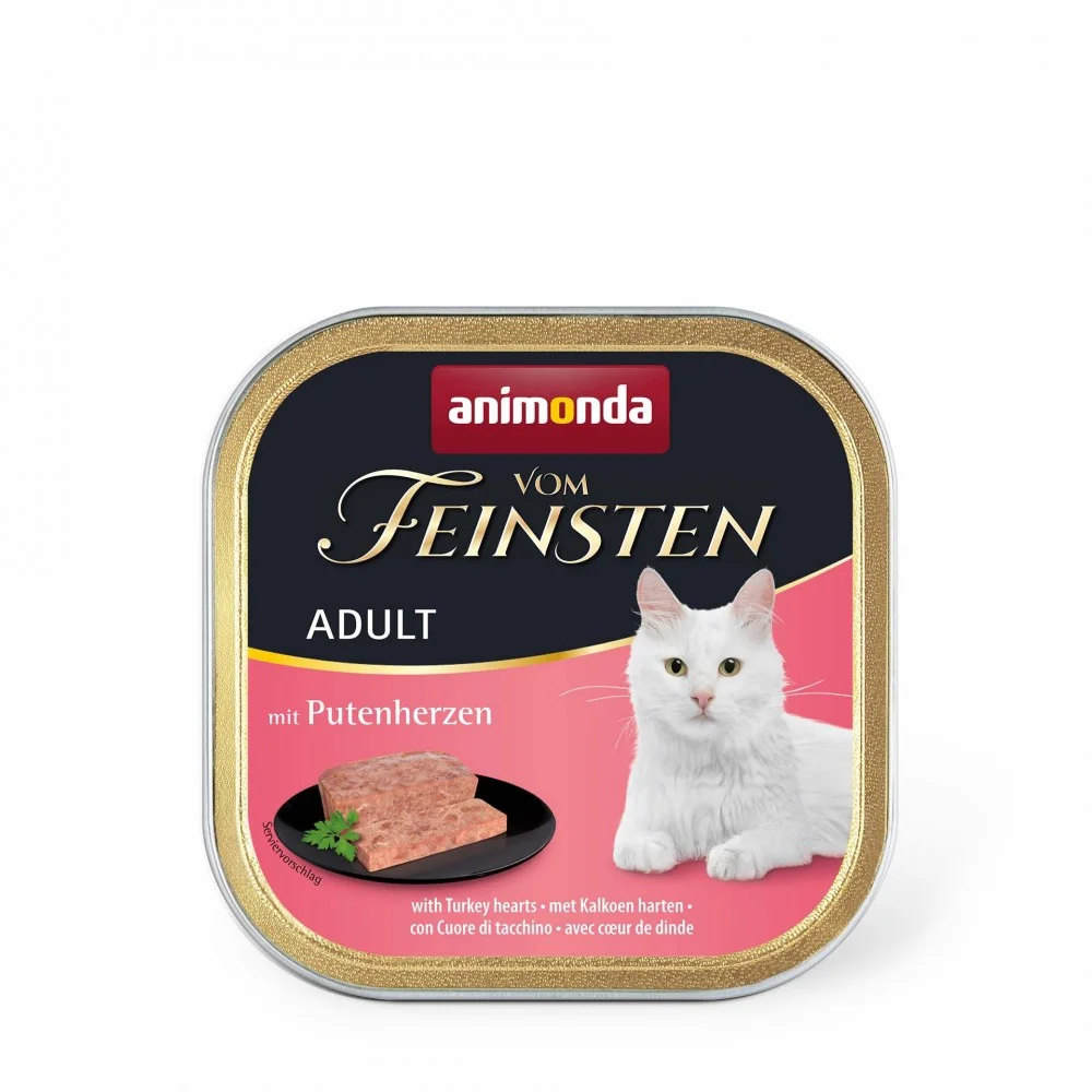 Консервований корм Animonda Vom Feinsten Adult with Turkey hearts для дорослих котів з індичими серцями - 100 г