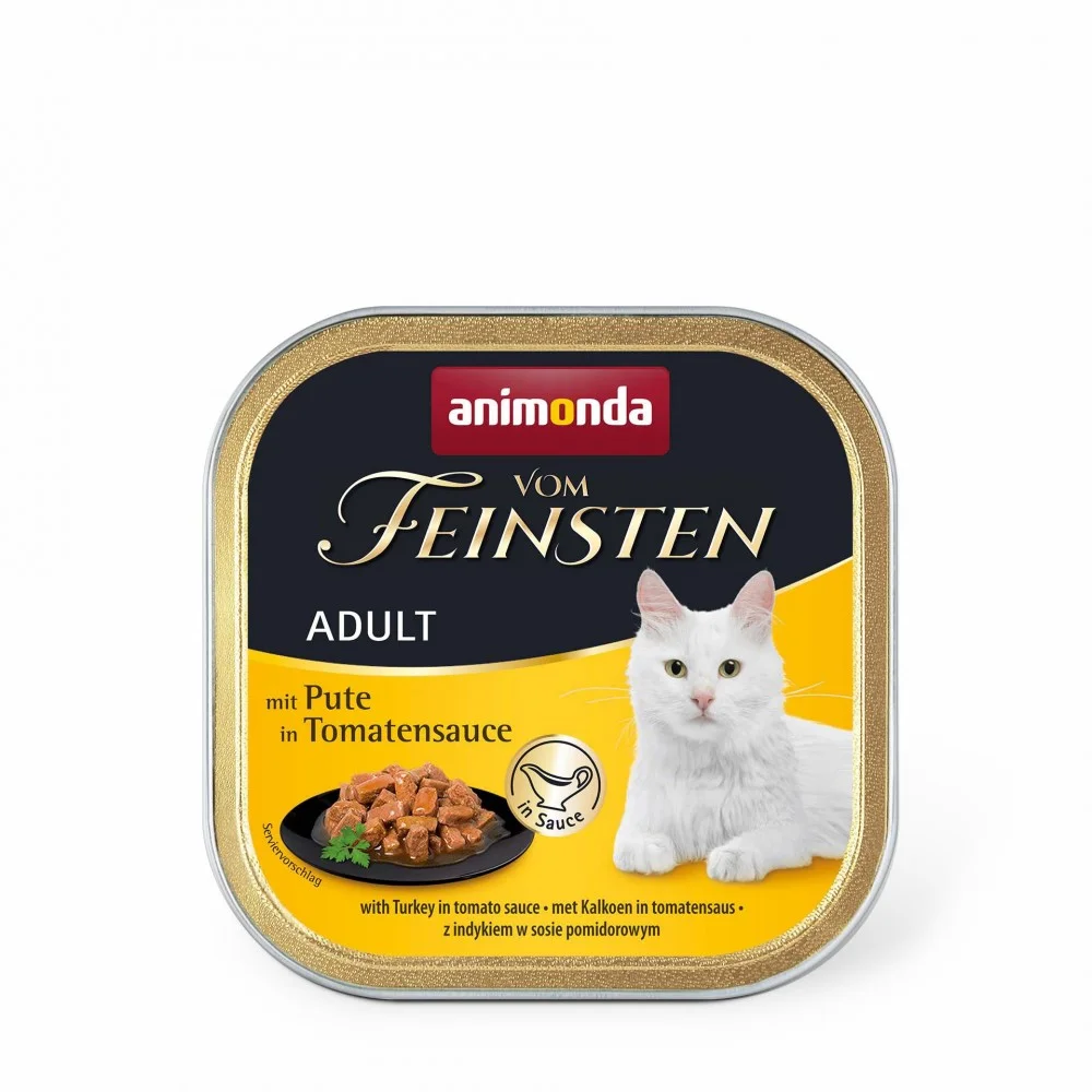 Консервований корм Animonda Vom Feinsten Adult with Turkey in Tomato sauce для дорослих котів з індичкою в томатному соусі - 100 г