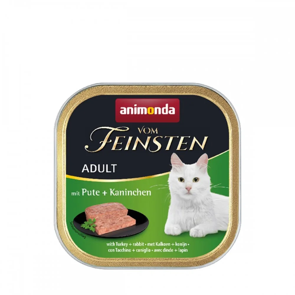 Консервований корм Animonda Vom Feinsten Adult with Turkey Rabbit для дорослих котів з індичкою і кроликом - 100 г