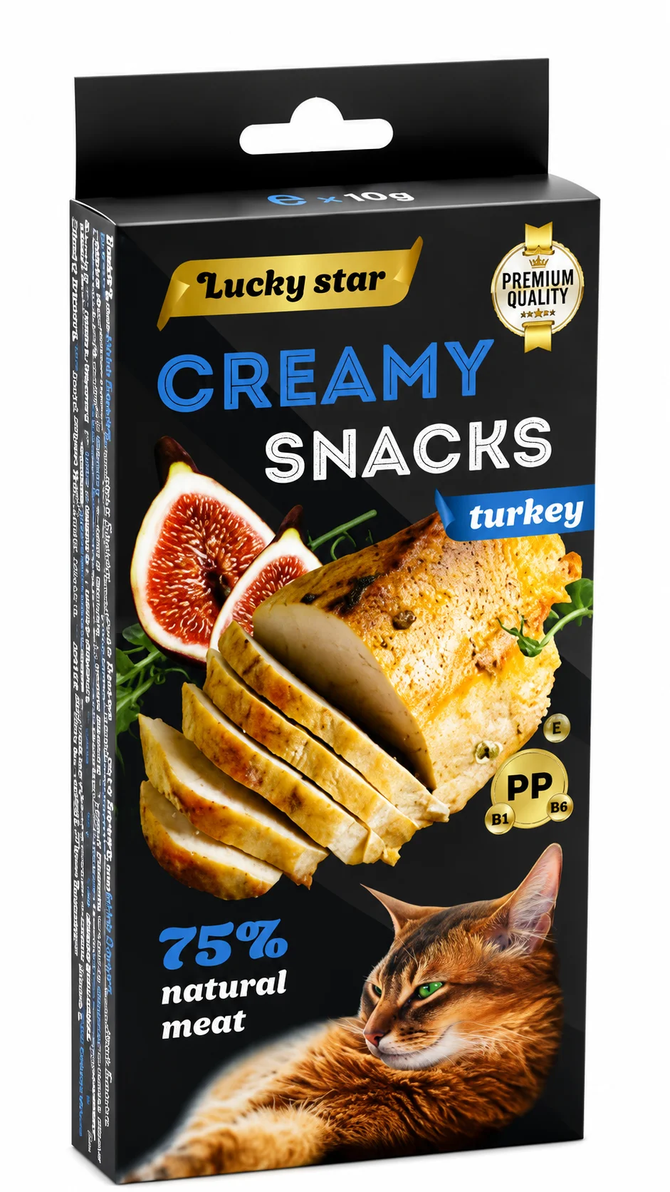 Кремові ласощі для котів Lucky Star з індичкою - 1 шт
