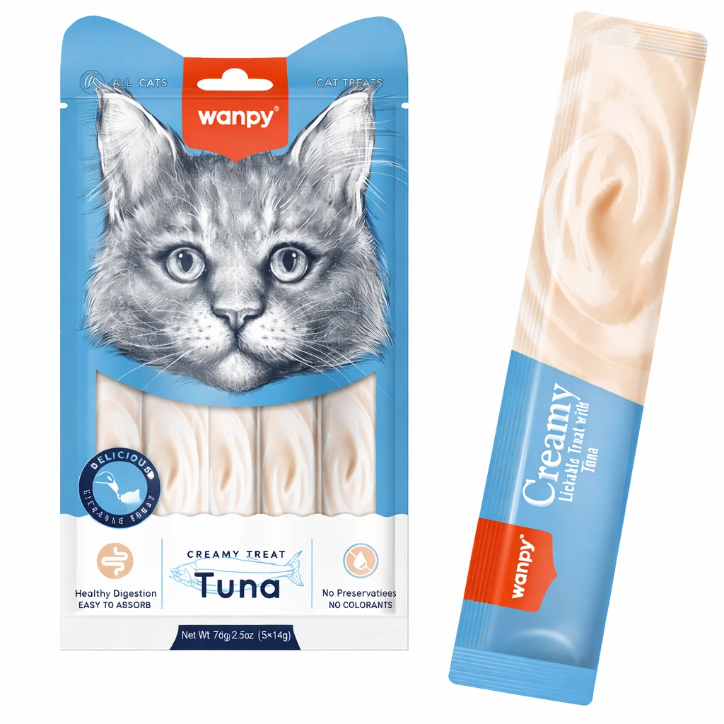 Кремові ласощі Wanpy Creamy Treat Tuna для котів із тунцем - 1 шт