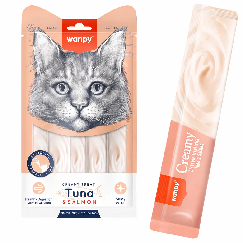 Кремові ласощі Wanpy Creamy Treat Tuna & Salmon для котів із тунцем та лососем - 1 шт