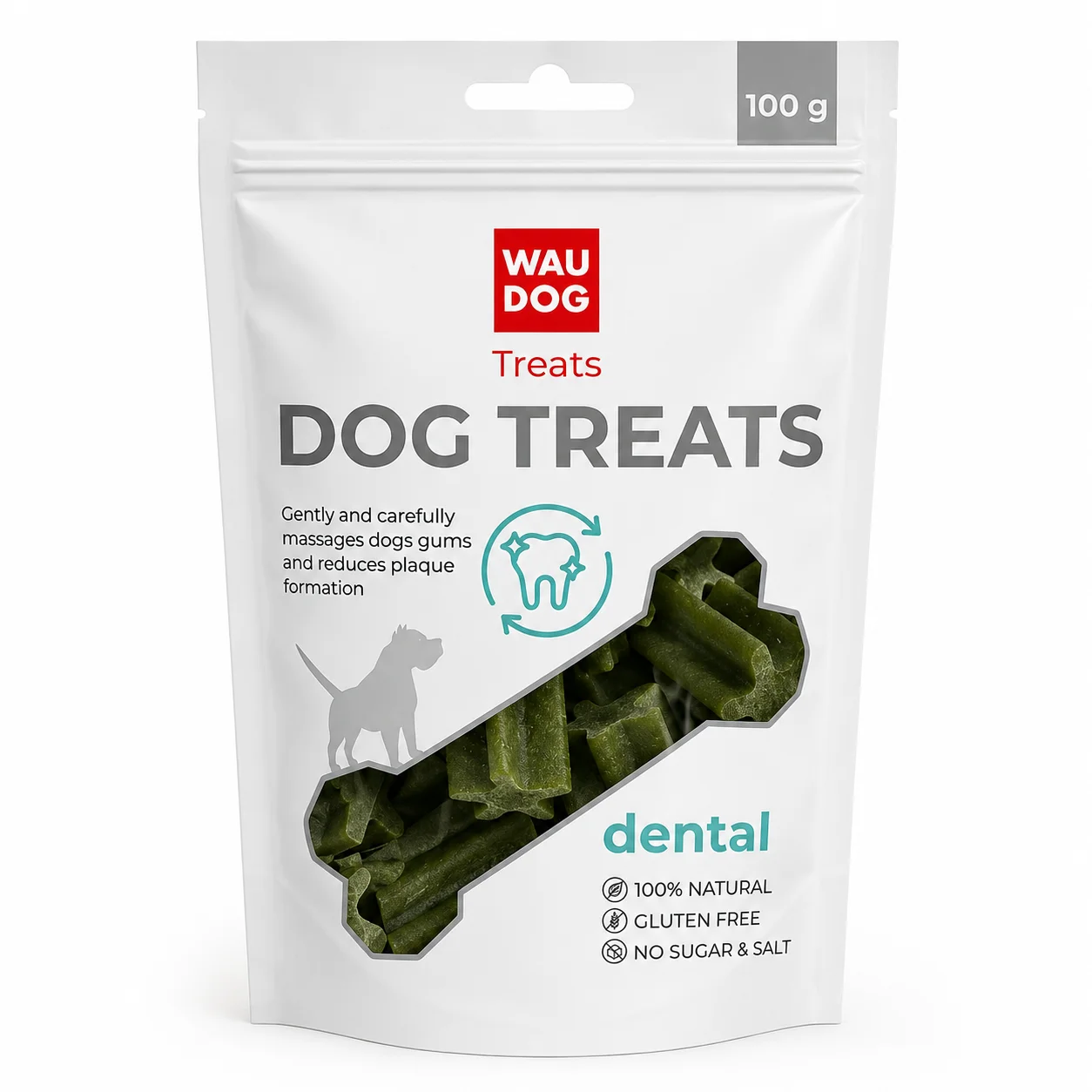 Ласощі для собак WAUDOG Treats стоматологічна паличка зі смаком шпинату та ванілі