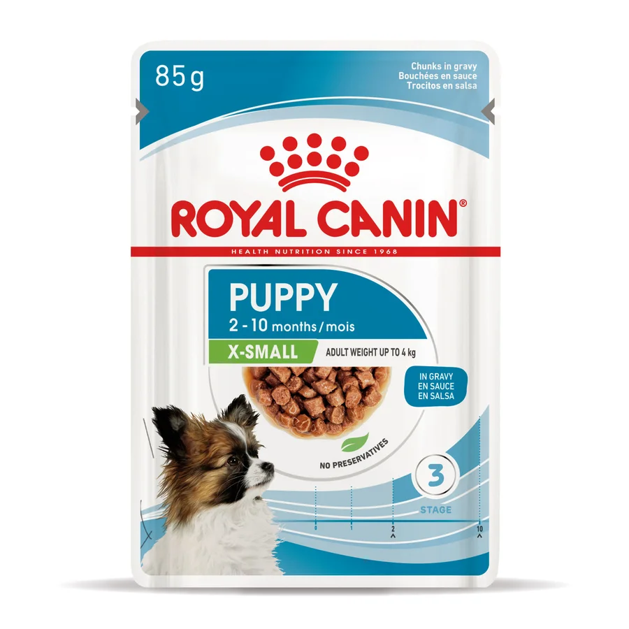 Вологий корм Royal Canin X-small Puppy для цуценят мініатюрних порід - шматочки в соусі - 85 г
