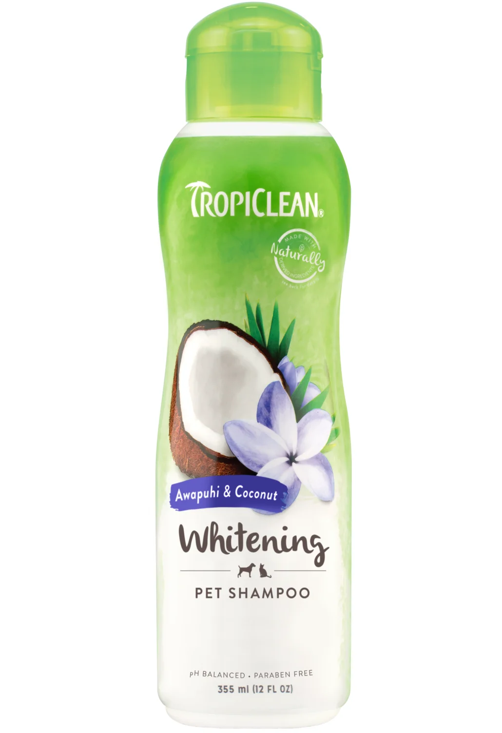 Шампунь для білої шерсті собак та котів TropiClean Awapuhi & Coconut Whitening Shampo з імбирем та кокосом - 355 мл