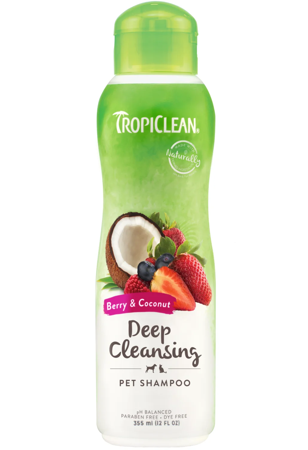 Шампунь для собак та котів TropiClean Berry & Coconut Deep Cleansing Shampoo з ягодами та екстрактом кокосу - 355 мл