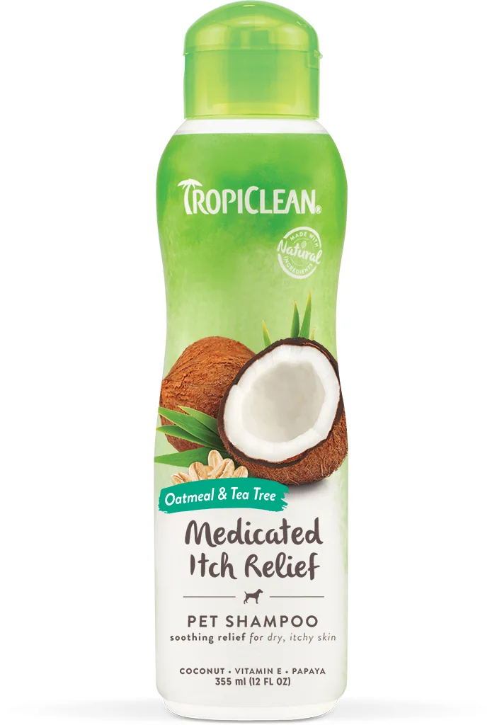 Шампунь для собак TropiClean Oatmeal & Tea Tree Shampoo з вівсянкою та екстрактом чайного дерева - 355 мл