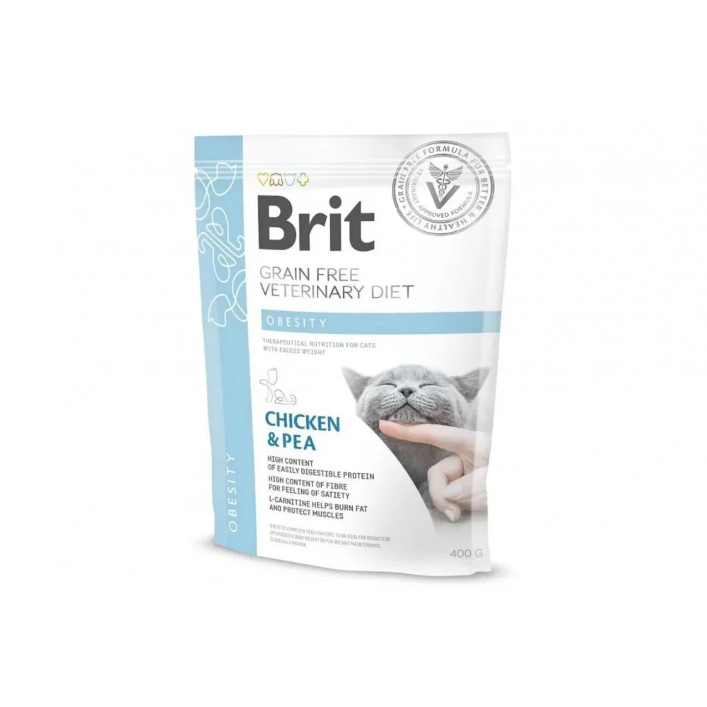 Сухий дієтичний корм Brit Grain Free VetDiet Cat Obesity для лікування ожиріння у котів - 400 г