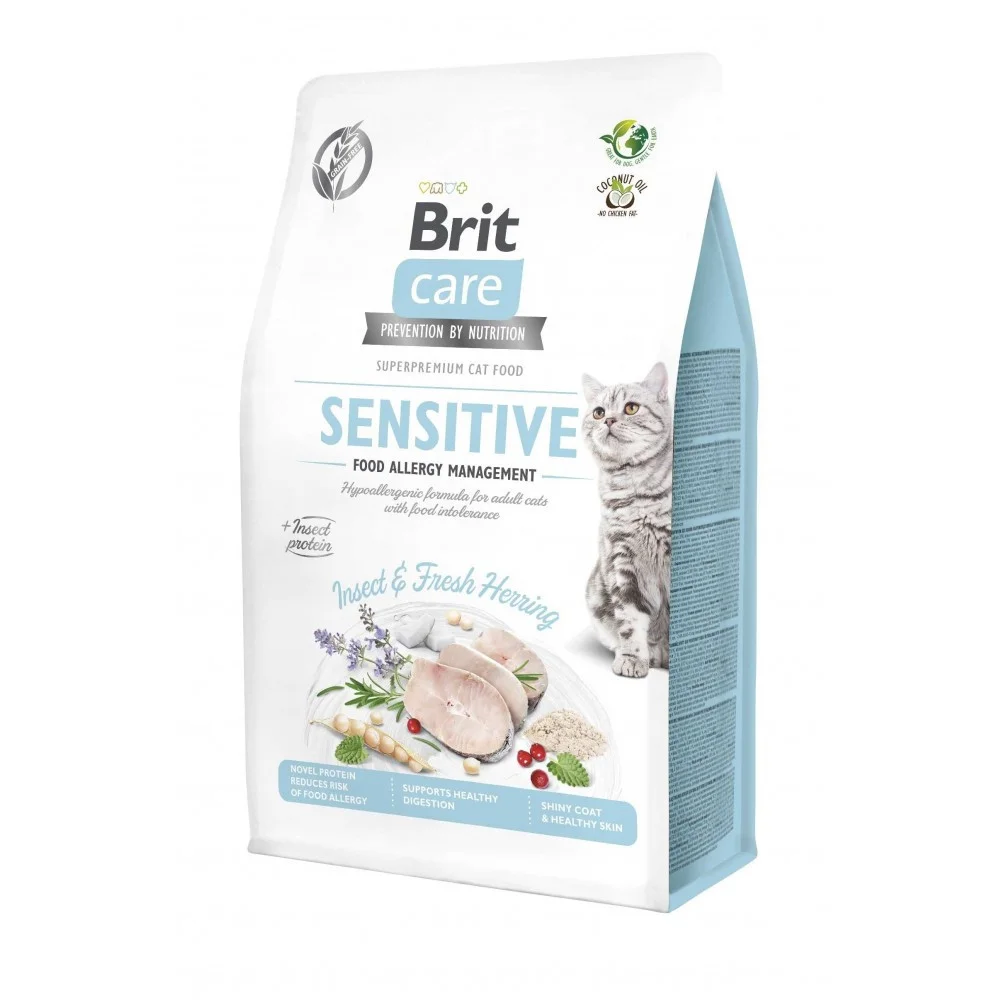 Сухий корм Brit Care Cat Grain Free Insect для дорослих котів з комахами та рибою - 400 г