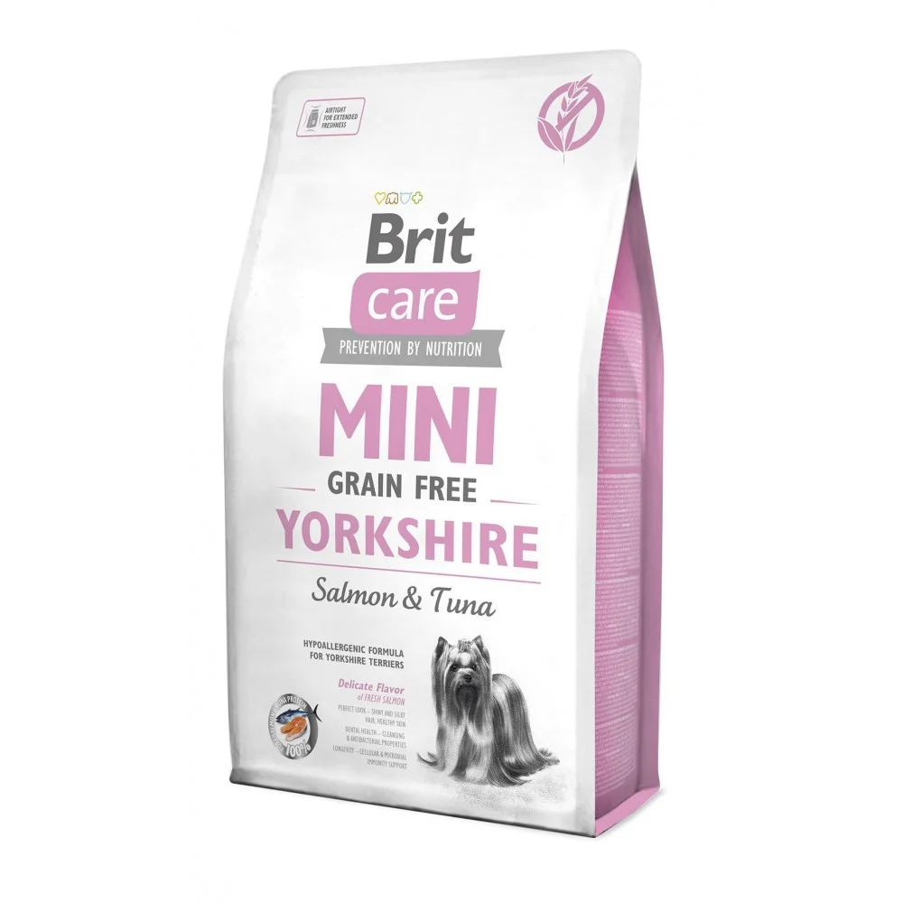 Сухий корм Brit Care Dog Yorkshire для дорослих собак породи йоркширський терʼєр з лососем та тунцем - 2 кг