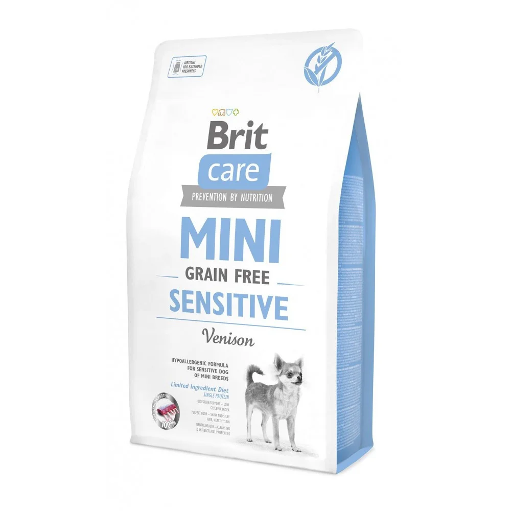 Сухий корм Brit Care GF Mini Sensitive для собак мініатюрних порід з чутливим травленням із олениною - 2 кг