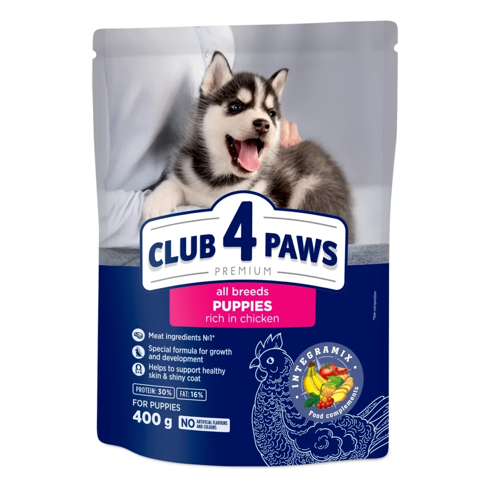 Сухий корм Club 4 Paws Puppies All Breeds для цуценят усіх порід із куркою - 400 г
