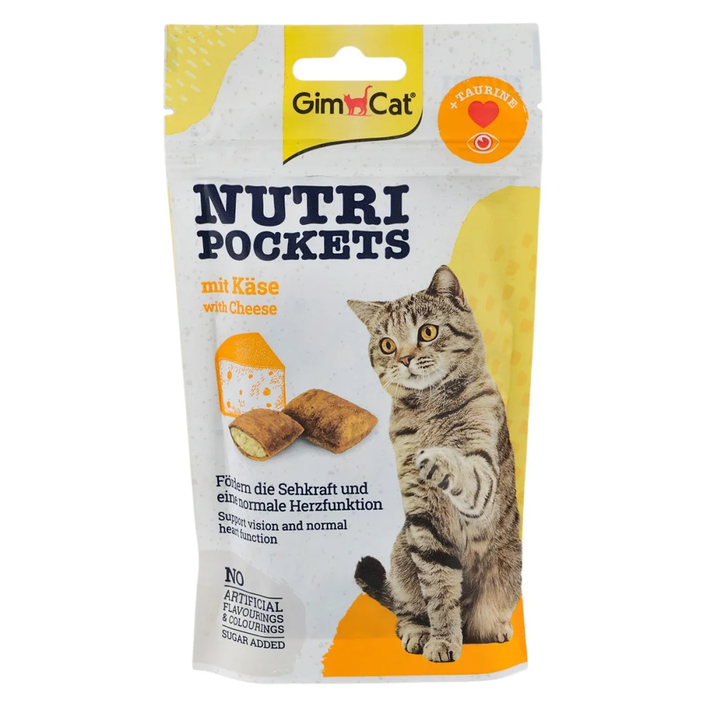Ласощі для котів Nutri Pockets хрусткі подушечки з сиром - 60 г