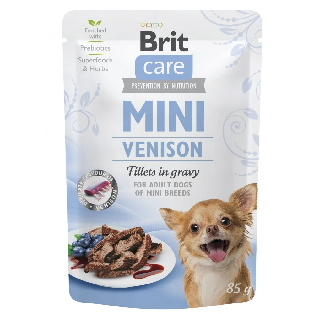 Вологий корм Brit Care Mini Fillets in Gravy для дорослих собак мініатюрних порід з дичиною в соусі - 85 г